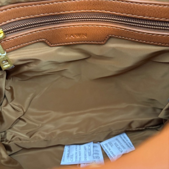 Fawn Design womens brown matte quilted handbag NWT with dust bag and strap - Picture 7 of 10